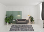 HomeRoots 513351 8 x 10 ft. Blue & Gray Wool Abstract Hand Knotted Rectangle Area Rug