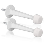 Kovosch 2 Pack Solid Rigid Door Stops - Heavy Duty Door Stoppers Wall Protector With Soft Rubber Tips, White