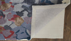 HomeRoots 513404 9 x 12 ft. Blue Gray & Pink Wool Floral Hand Tufted Handmade Rectangle Area Rug