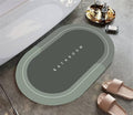 Vivaas Rubber 1 Piece 3.5Mm AntiSkid Water Soaking Bathroom Print Door,Oval Floor Bath Mat, Soft Quick Dry Water Absorbent Mat