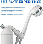Aquasana Filtered Shower Head - Watersense Certified W/ Handheld Wand - Reduces Over 90% Of Chlorine From Hard Water - Carbon &