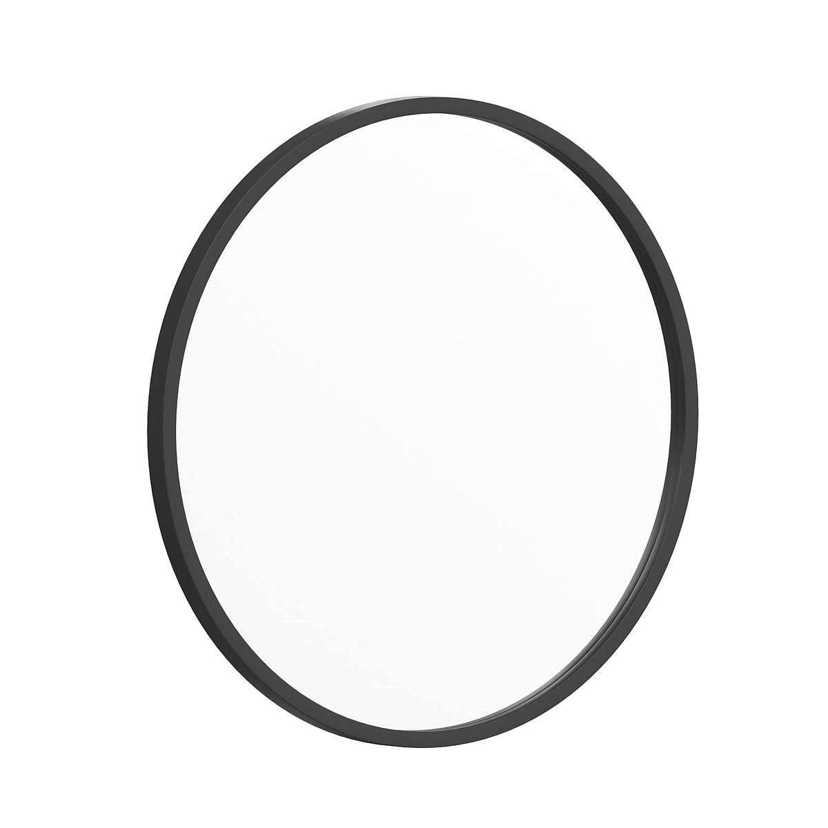 Flash Furniture Julianne Large Round Wall Mirror - Black Circle Accent Mirror - 20&quot; Vanity Mirror - For Bathroom, Vanity, Entryway, Dining Room, & Living Room