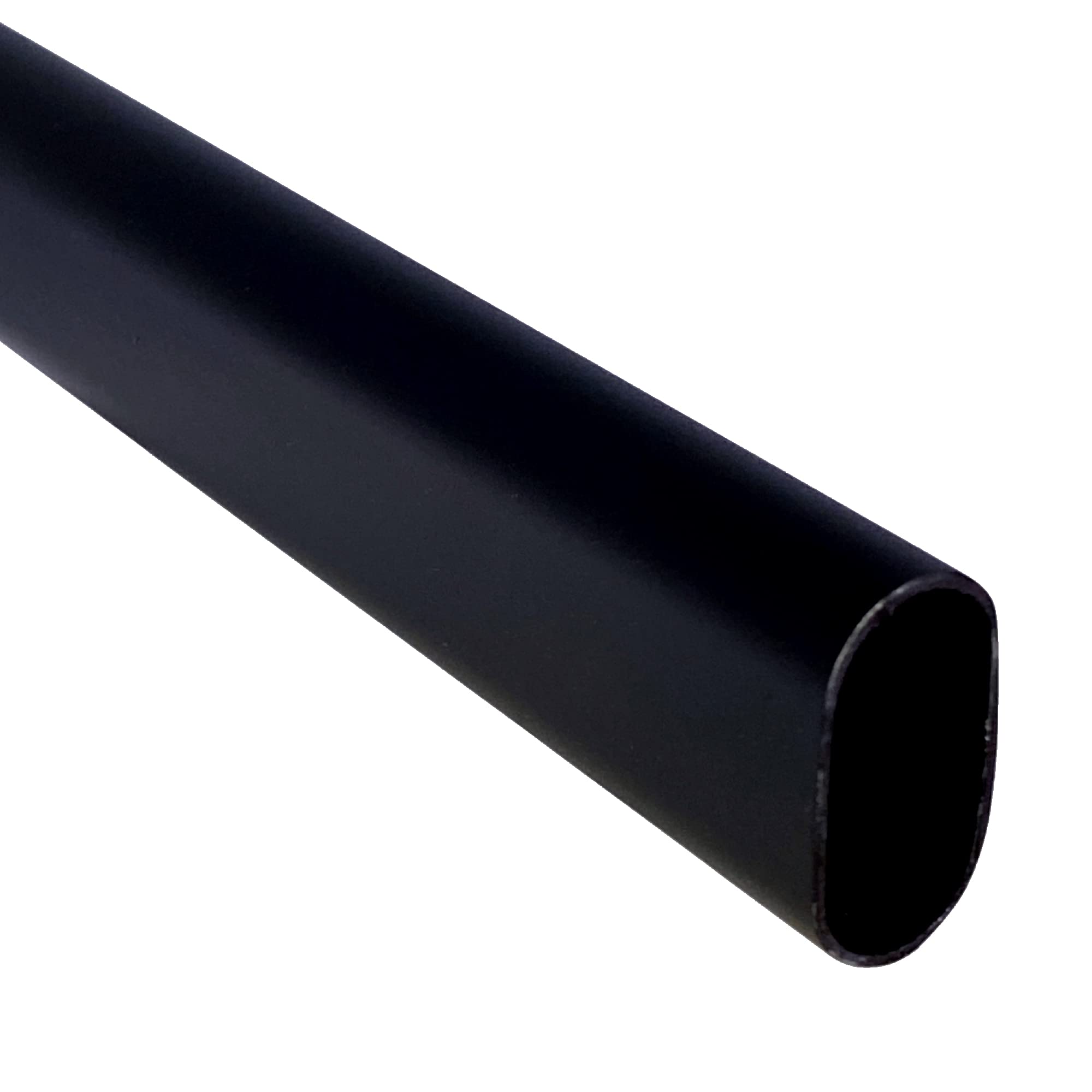 94  Long Oval Closet Rod | Heavy Duty Wardrobe Clothes Pole | Black | 1 Pack