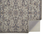 HomeRoots 513657 8 x 10 ft. Ivory & Gray Wool Floral Hand Tufted Handmade Stain Resistant Rectangle Area Rug