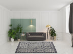 HomeRoots 513675 8 x 10 ft. Taupe & Gray Wool Floral Hand Tufted Handmade Stain Resistant Rectangle Area Rug