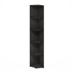Furinno Econ 5-Tier Corner Shelf Bookcase, Bookshelf, Espresso