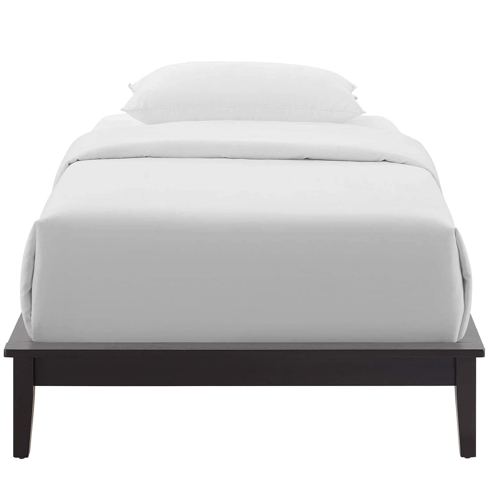 Modway Lodge Wood Platform Twin Bed Frame In Cappuccino
