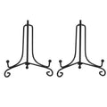 (2 Pack) Iron Display Stand, Black Iron Easel Plate Display Photo Holder Stand, Displays Picture Frames, Cookbooks, Decorative P