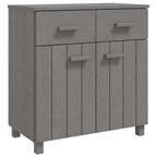 vidaXL HAMAR Solid Wood Sideboard - Light Gray 31.1"x15.7"x31.5" - Pine & MDF Construction - 2 Doors 2 Drawers - Versatile Organization and Display Unit