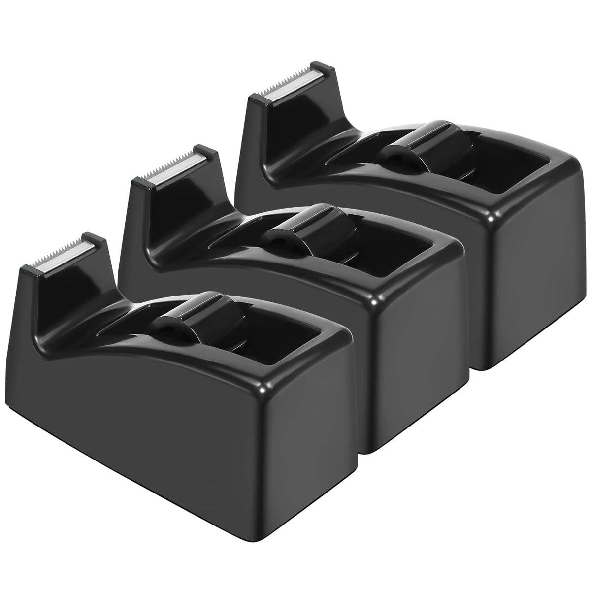 Jikiou Desktop Tape Dispenser - Non-Skid Base - Weighted Tape Roll Dispenser - Perfect For Office Home School (Tape Not Included