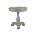 Best Master Furniture Transitional Antique Round End Table, Grey