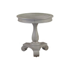 Best Master Furniture Transitional Antique Round End Table, Grey