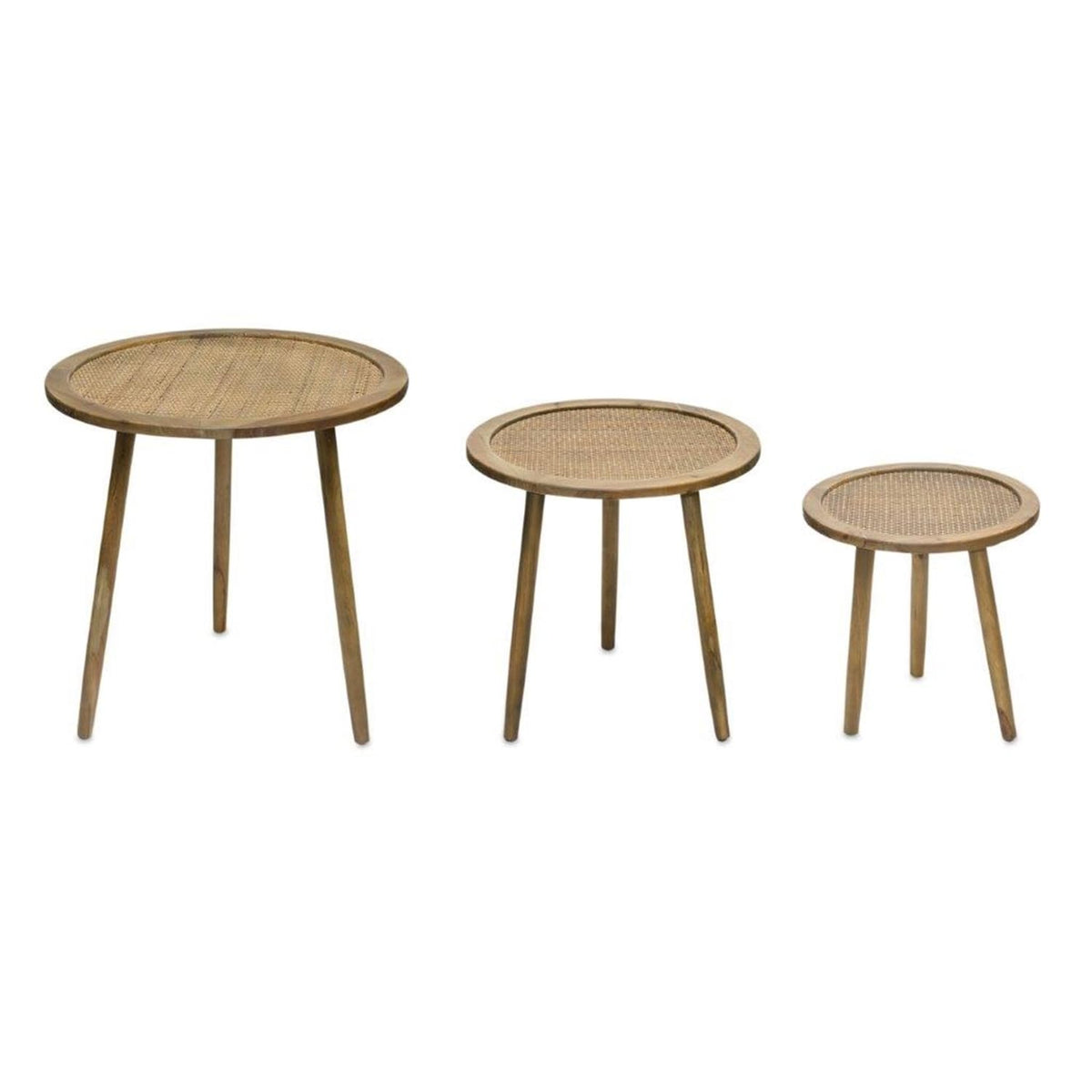 Melrose International Accent Table (Set of 3) 16&quot; D x 16&quot; H, 20&quot; D x 20&quot; H, 24&quot; D x 24&quot; H Wood