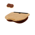 Sumisky Lap Desk-Portable Laptop Table With Cushion Bamboo Platform Phone Holder