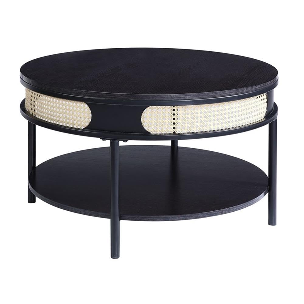 Acme Furniture Round Coffee Table with Open Shelf - Thumbnail 2