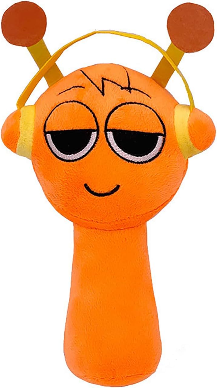 Sprunki Plush,10In Sprunki Game Plush, Realistic Cute Soft Stuffed Animal Doll Pillos Game Fans Boy Girl Kids(Oren)