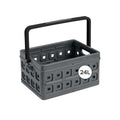 Sunware Square Folding Box 24 Litre with Handle Anthracite Black Colour