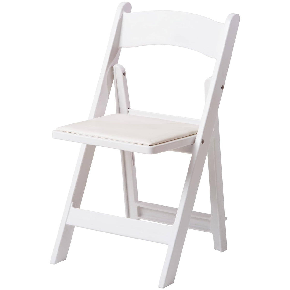 Commercial Seating Products Resin White Folding Chairs, 4-Pack