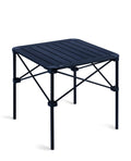 Iclimb Lightweight Stable Alu. Folding Square Table Roll Up Top With Carry Bag For Camping Picnic Backyards Bbq Camp Kitchen (Black, M)