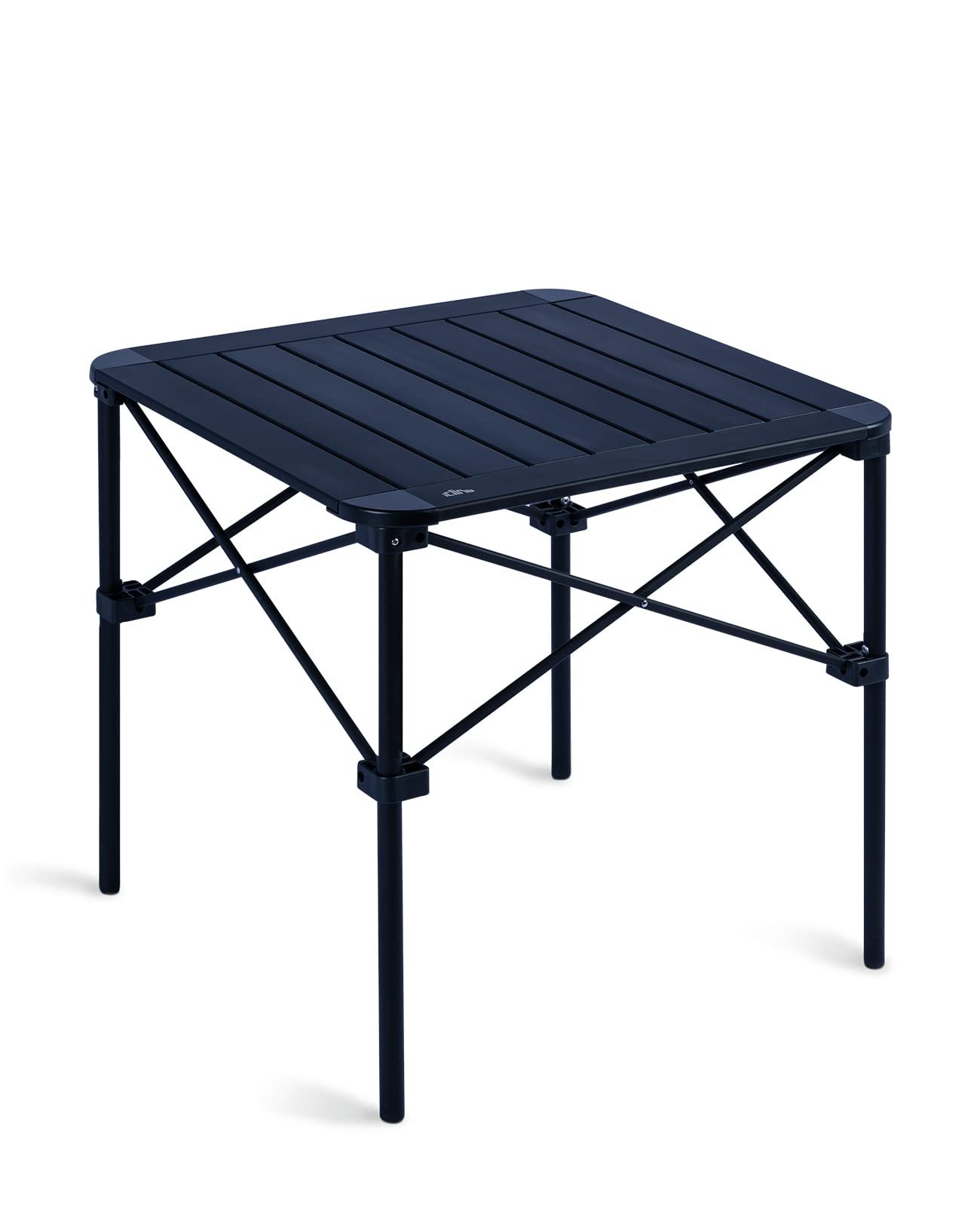 Iclimb Lightweight Stable Alu. Folding Square Table Roll Up Top With Carry Bag For Camping Picnic Backyards Bbq Camp Kitchen (Black, M)
