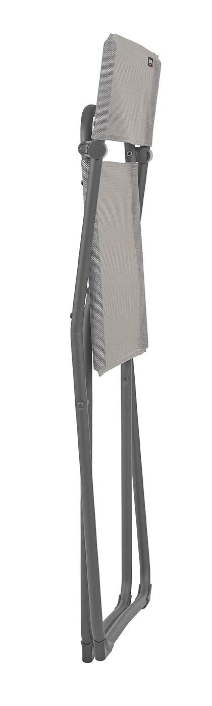 HomeRoots Frame: Powder Coated Finish (100% Polyester Powder Folding Chair - Set of 2 - Basalt Steel Frame - Terre Fabric