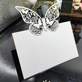 Vanki Pack of 50 Wedding Party Table Name Place Cards Favor Decor Butterfly Laser Cut Design
