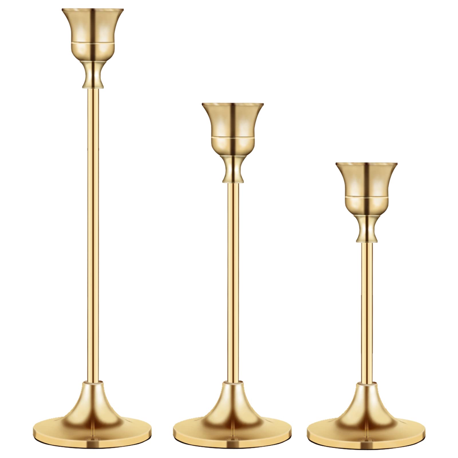 Candlestick Holders,Taper Candle Holder for Candlesticks Gold Brass Vintage Candle Stick Candle Holder Candelabra Candle Holder 