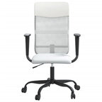 vidaXL Modern Office Chair with Breathable Mesh Fabric, Faux Leather and Adjustable Height - Functional and Stylish Seating Solution