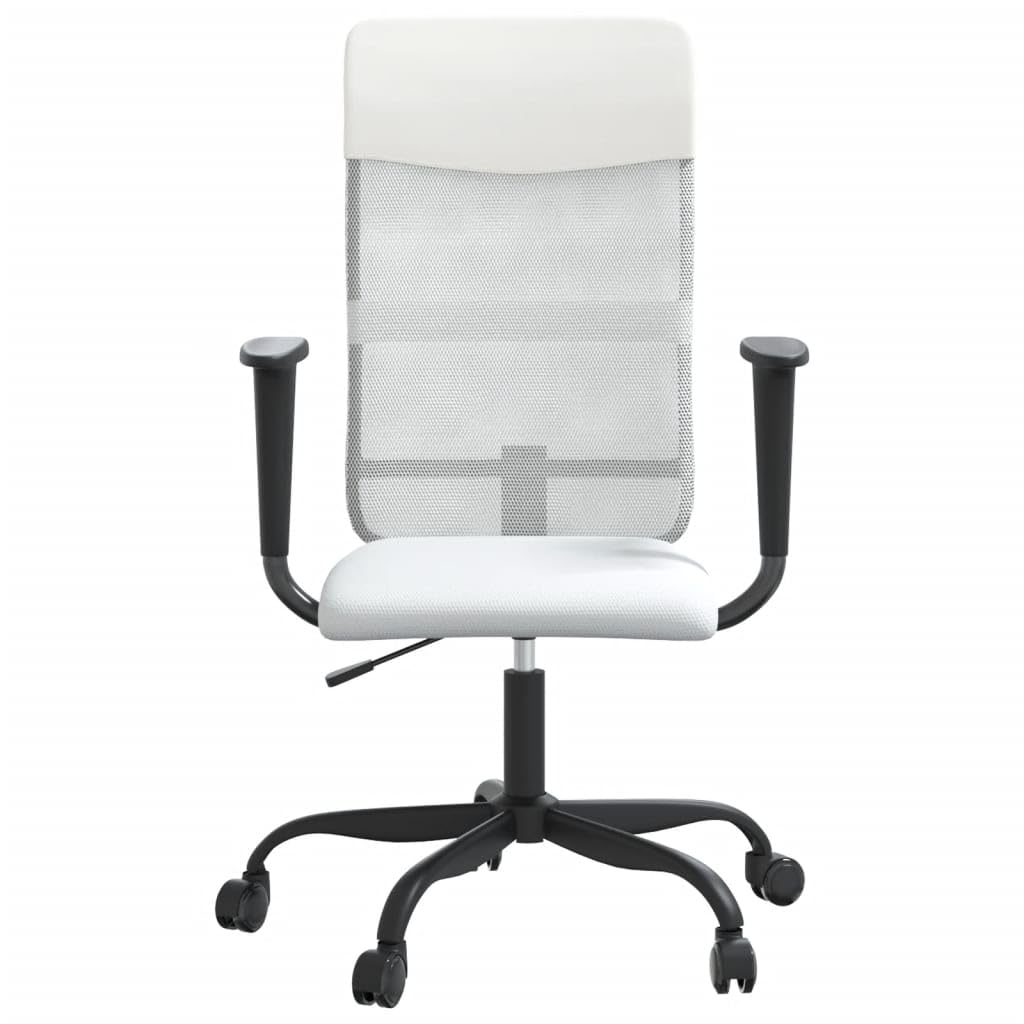 vidaXL Modern Office Chair with Breathable Mesh Fabric, Faux Leather and Adjustable Height - Functional and Stylish Seating Solution