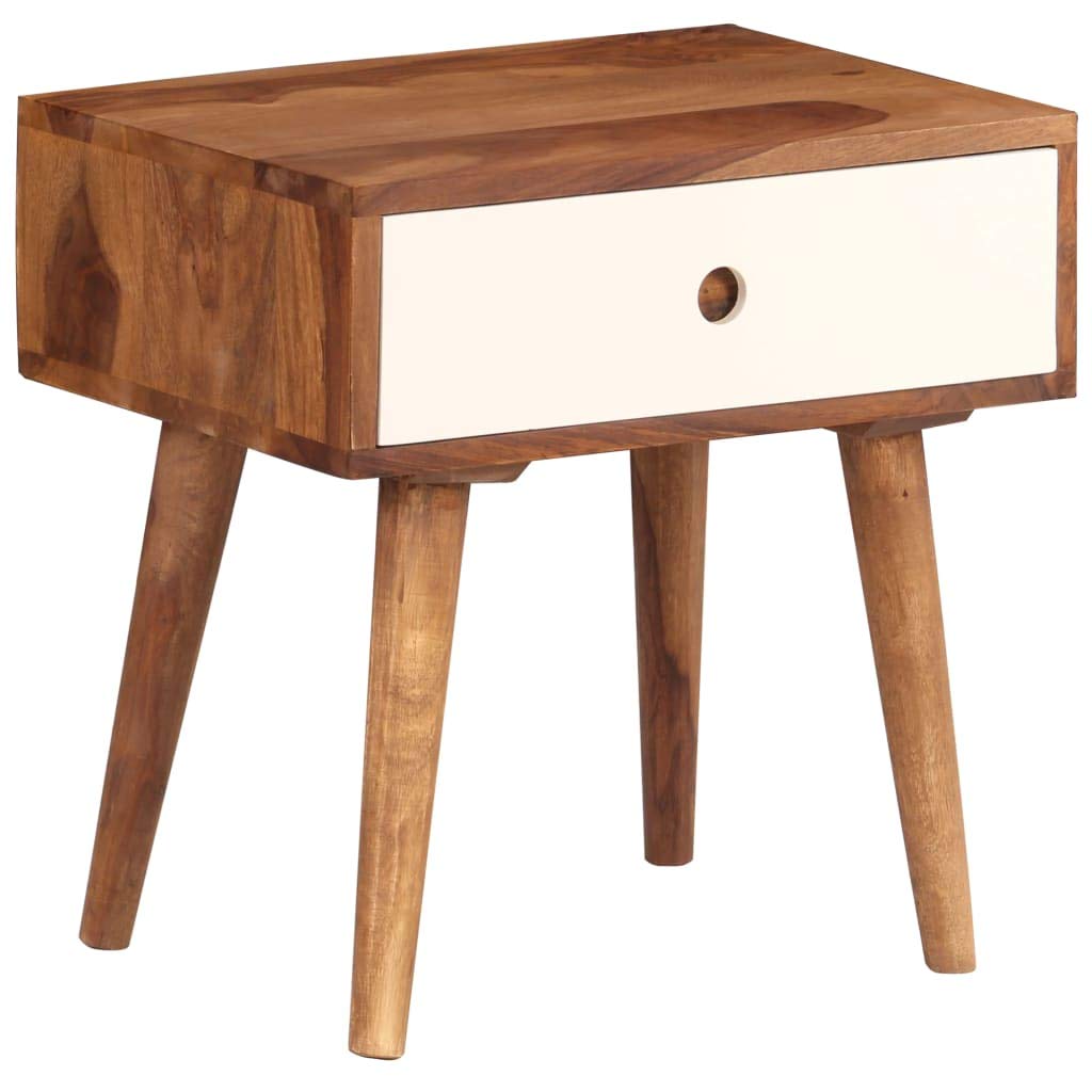 vidaXL Bedside Table Solid Sheesham Wood 17.7&quot;x11.8&quot;x17.7&quot;