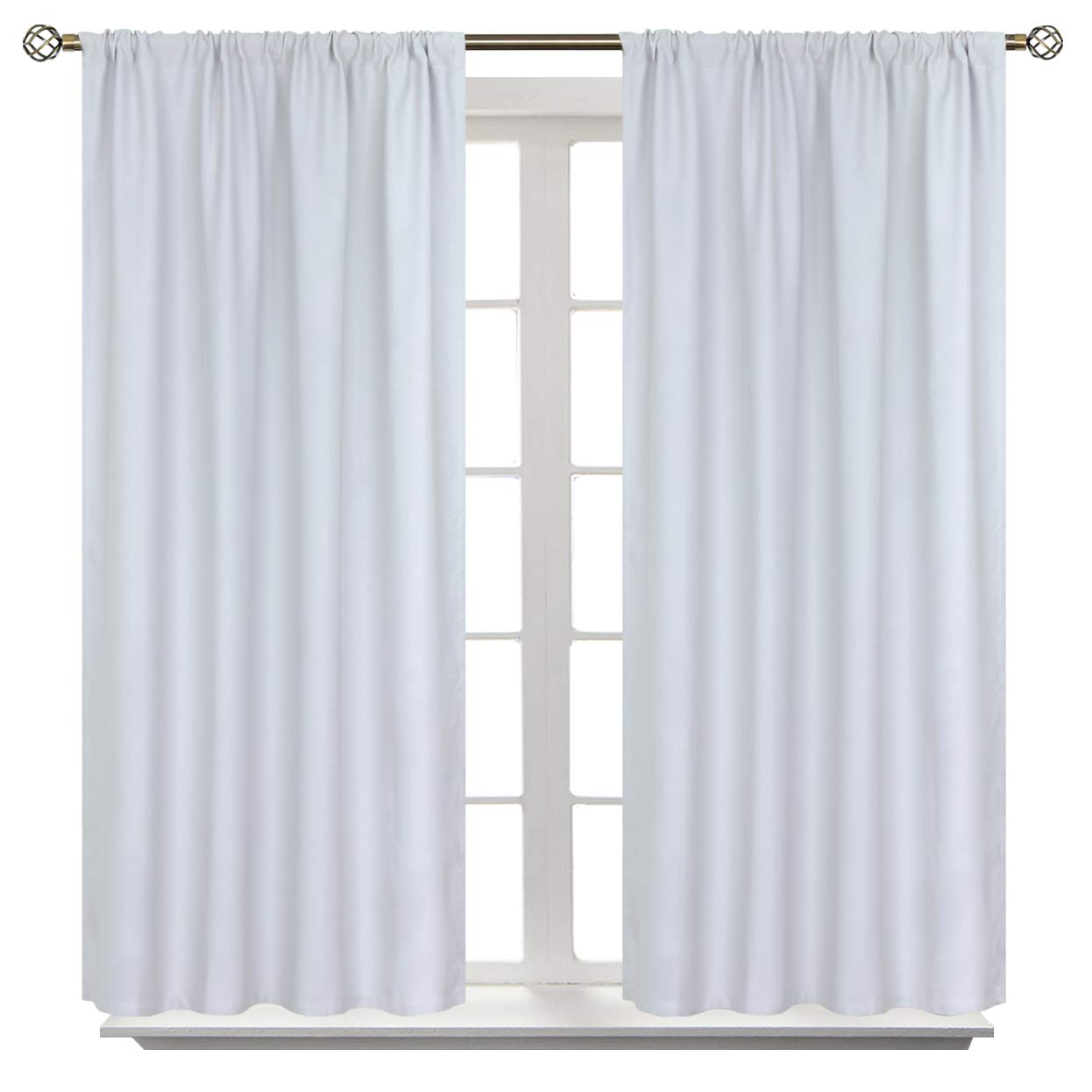 Bgment Rod Pocket Room Darkening Curtains 54 Inches Length - Thermal Insulated Bedroom Curtain For Short Window, 42 X 54 Inch, 2