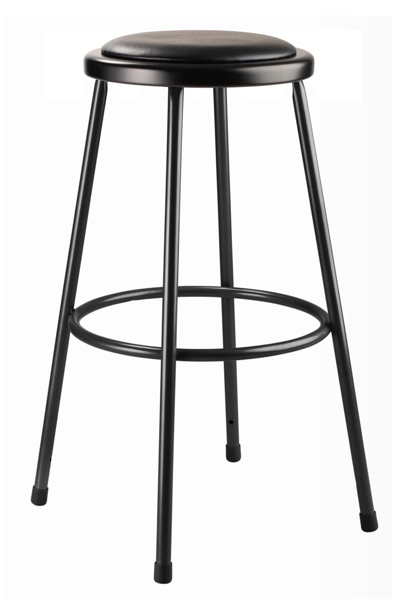 National Public Seating 30in Heavy Duty Vinyl Padded Steel Stool - Thumbnail 3