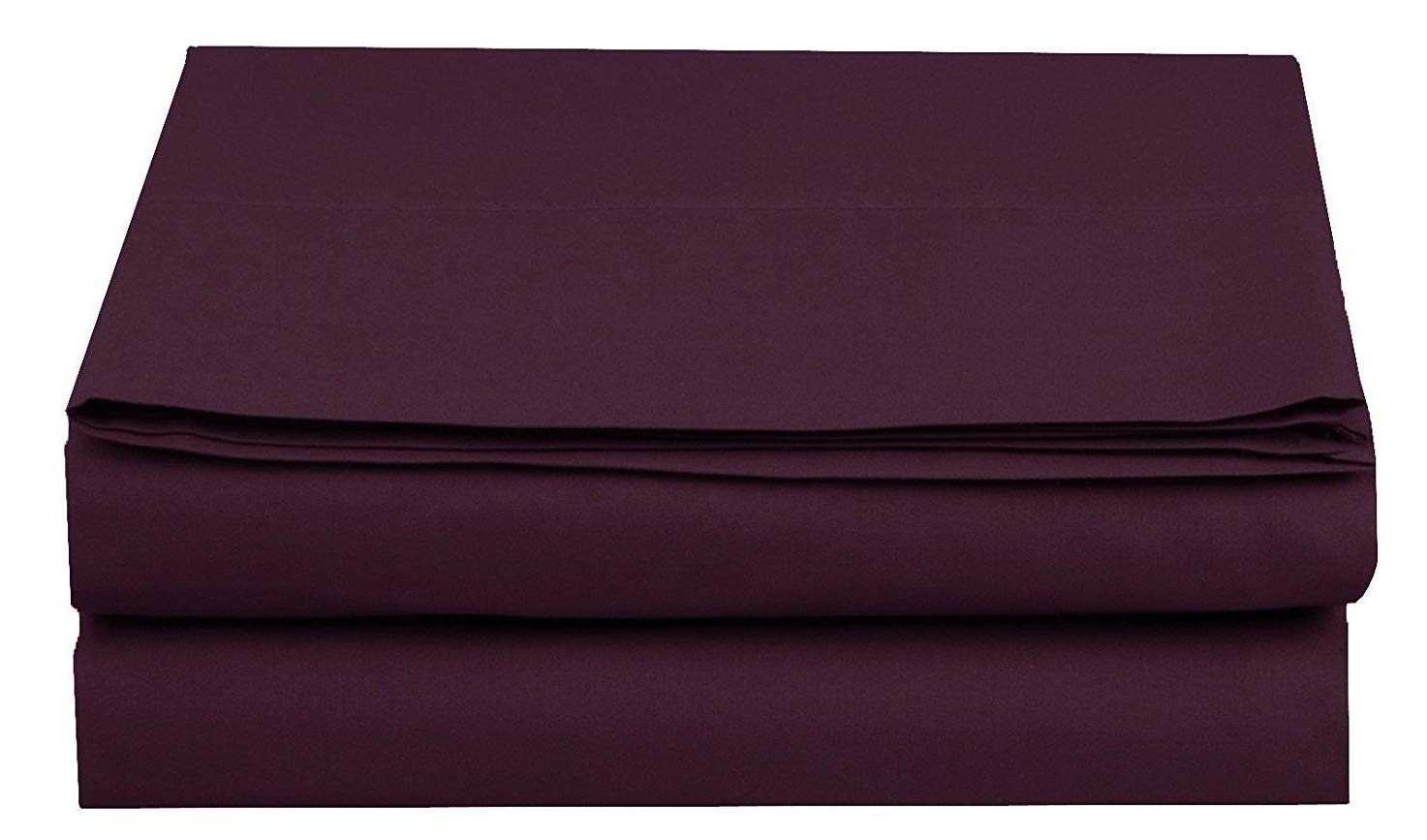 Luxury Flat Sheet On Amazon Elegant Comfort Wrinkle-Free 1500 Thread Count Egyptian Quality 1-Piece Flat Sheet, California King Size, Purple