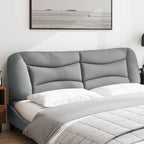 vidaXL Upholstered Headboard Cushion in Light Gray - Breathable Fabric, PP Fiber Filling, Wall-Mountable Design, Perfect for Bedroom Decor, Fits 76 Beds