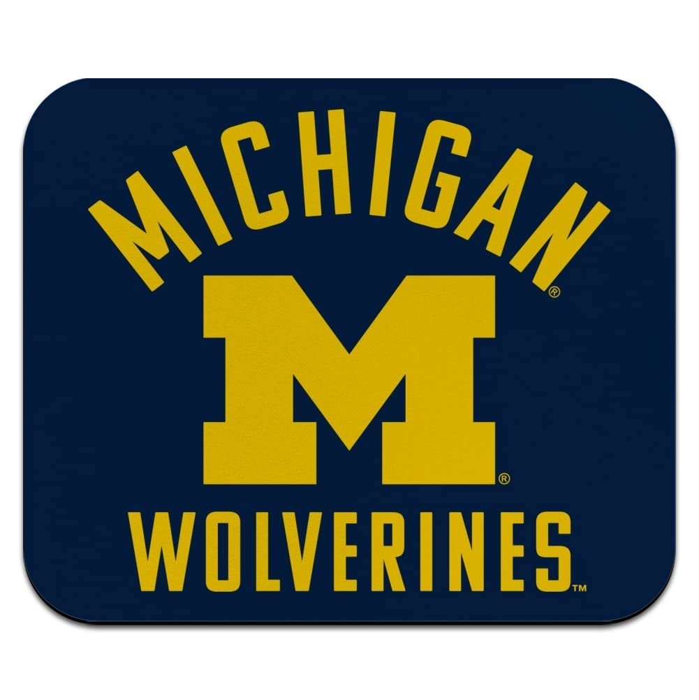 University Of Michigan Wolverines Logo Low Profile Thin Mouse Pad Mousepad