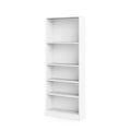 Basic Tall Wide 5 Shelf Bookcase, White