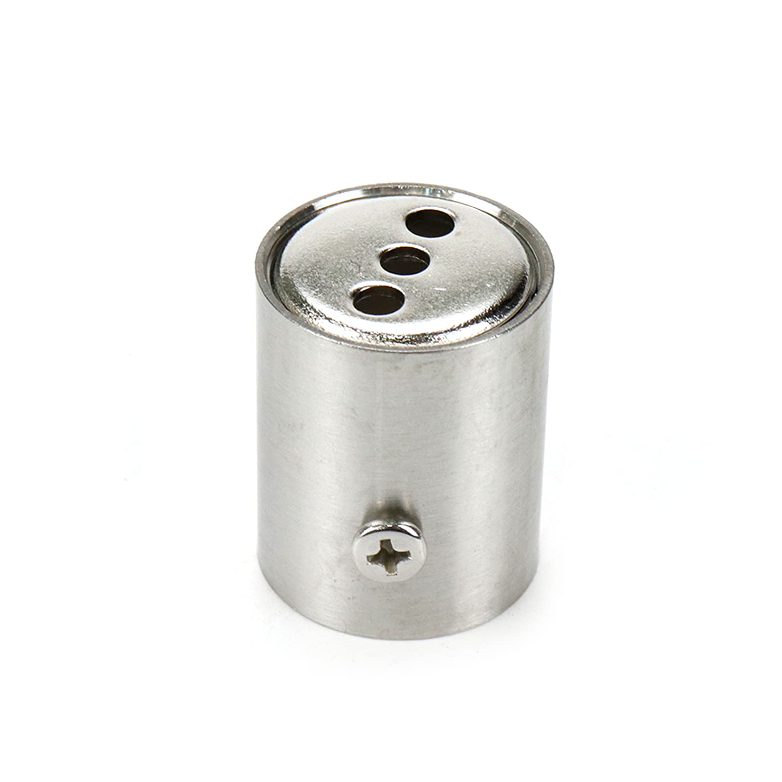 Rannb 4Pcs Closet Rod Bracket Fits 25Mm/1' Rod Dia Stainless Steel Cylinder Shape Rod End Holders