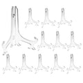 Artliving 6 Inch Clear Plastic Easels or Stand/Plate Holders to Display Pictures or Other Items at Weddings, Home Decoration, Bi