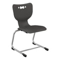 Mooreco 53216-1-Black: Hierarchy Cantilever School Chair, 16&Quot; Height, Chrome Frame, Black Shell