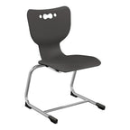 Mooreco 53216-1-Black: Hierarchy Cantilever School Chair, 16&Quot; Height, Chrome Frame, Black Shell