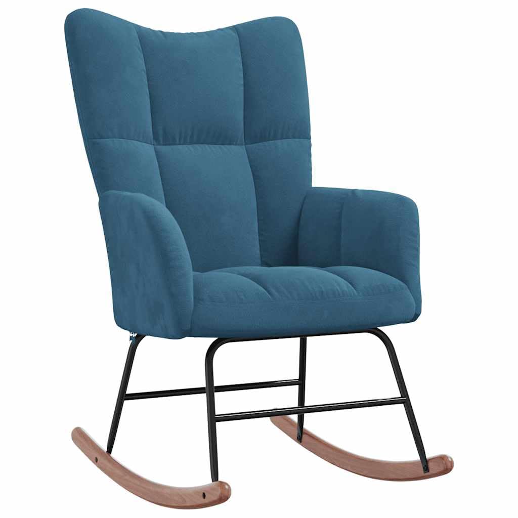 vidaXL Velvet Rocking Chair - Thumbnail 3