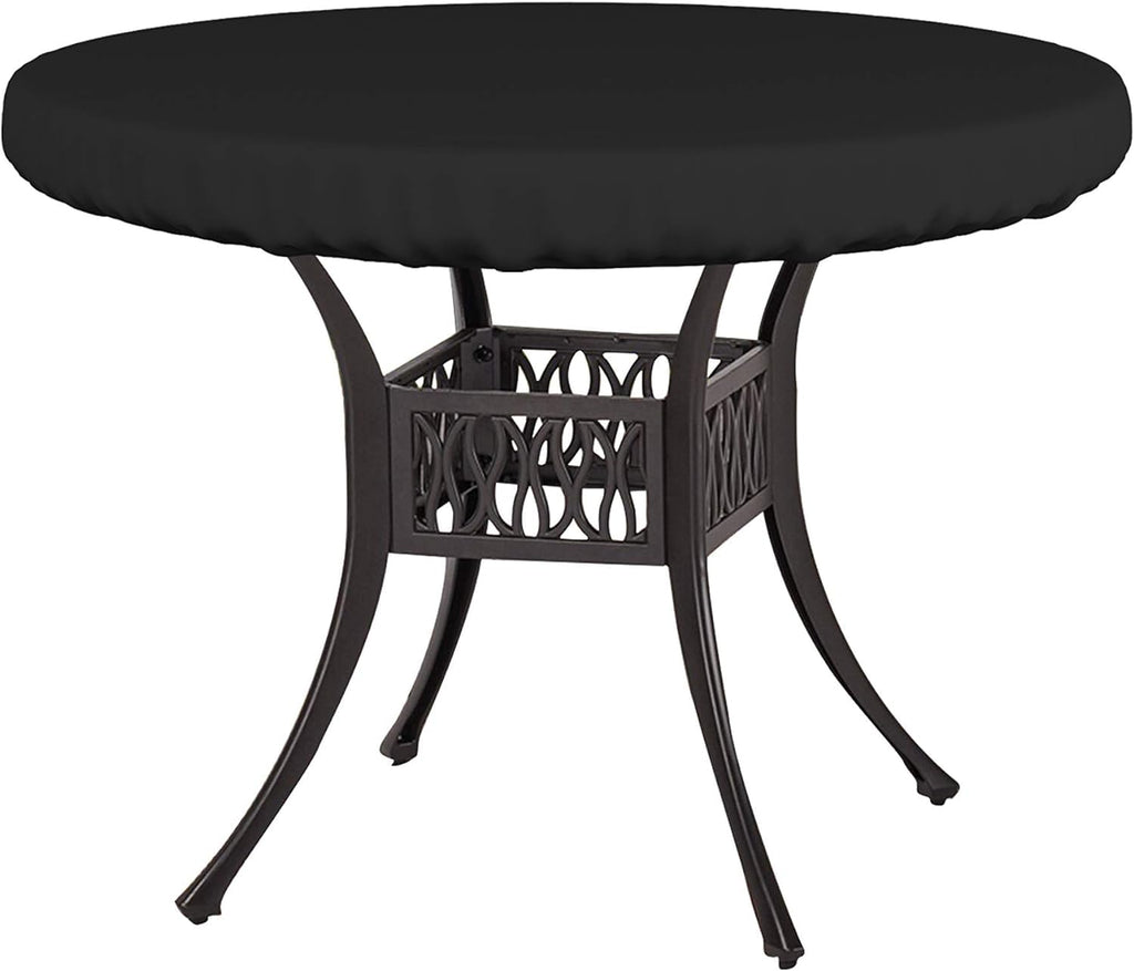 Covers & All Round Table Top Cover, 12 Oz Waterproof Uv & Weather Resistant Patio Table Cover, Outdoor Table Cover For Patio Outdoor Furniture & Coffee Table (44' Dia X 4' H Inches, Black)