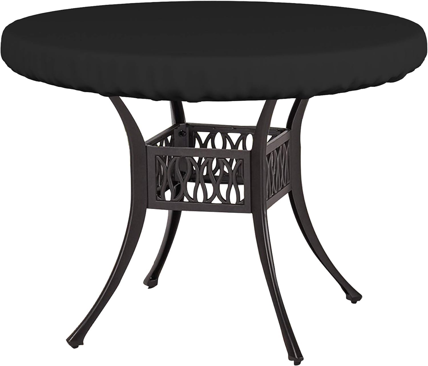 Covers & All Round Table Top Cover, 12 Oz Waterproof Uv & Weather Resistant Patio Table Cover, Outdoor Table Cover For Patio Outdoor Furniture & Coffee Table (44' Dia X 4' H Inches, Black)