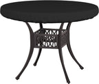 Covers & All Round Table Top Cover, 12 Oz Waterproof Uv & Weather Resistant Patio Table Cover, Outdoor Table Cover For Patio Outdoor Furniture & Coffee Table (60' Dia X 4' H Inches, Black)