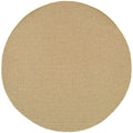 HomeRoots Polypropylene 8’ Round Solid Sand Beige Indoor Outdoor Area Rug