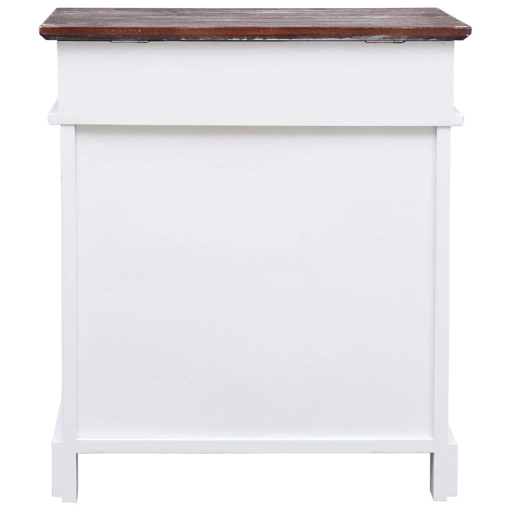 vidaXL Shoe Cabinet with Tilting and Top Compartment, Paulownia Wood, Durable Shoe Storage Organizer for Hallway/Bedroom, Brown