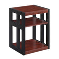 Convenience Concepts Monterey End Table with Shelves, Cherry/Black