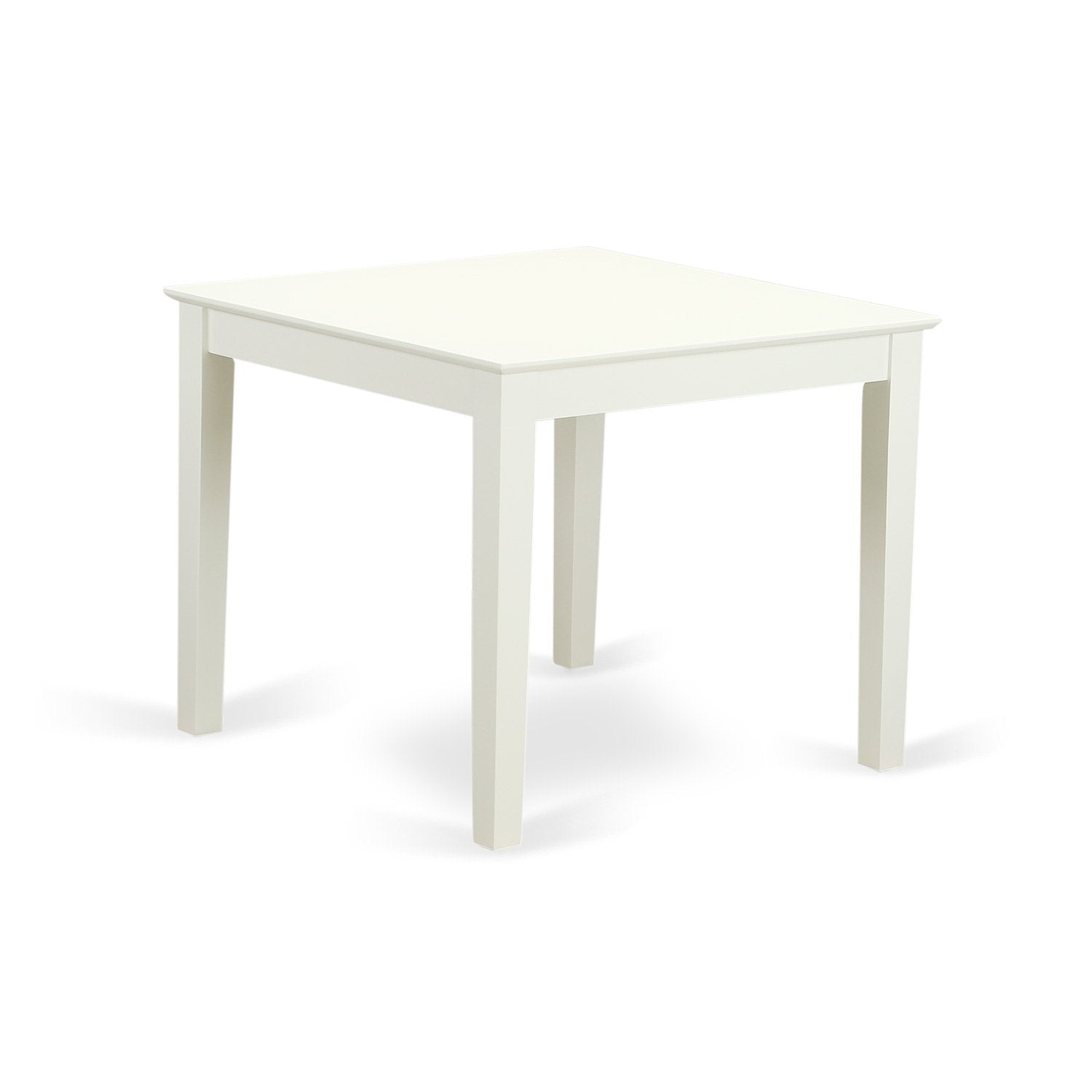 East West Furniture Oxda5-Lwh-W 5 Piece Dinette Set For 4 Includes A Square Dining Table And 4 Dining Room Chairs, 36X36 Inch, Linen White