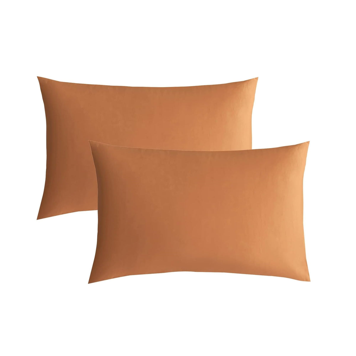 Jellymoni Pillowcases Standard Set Of 2 Cotton Envelope Pillow Covers Caramel 20  26In Bed Pillow Cases 100% Washed Cotton Soft