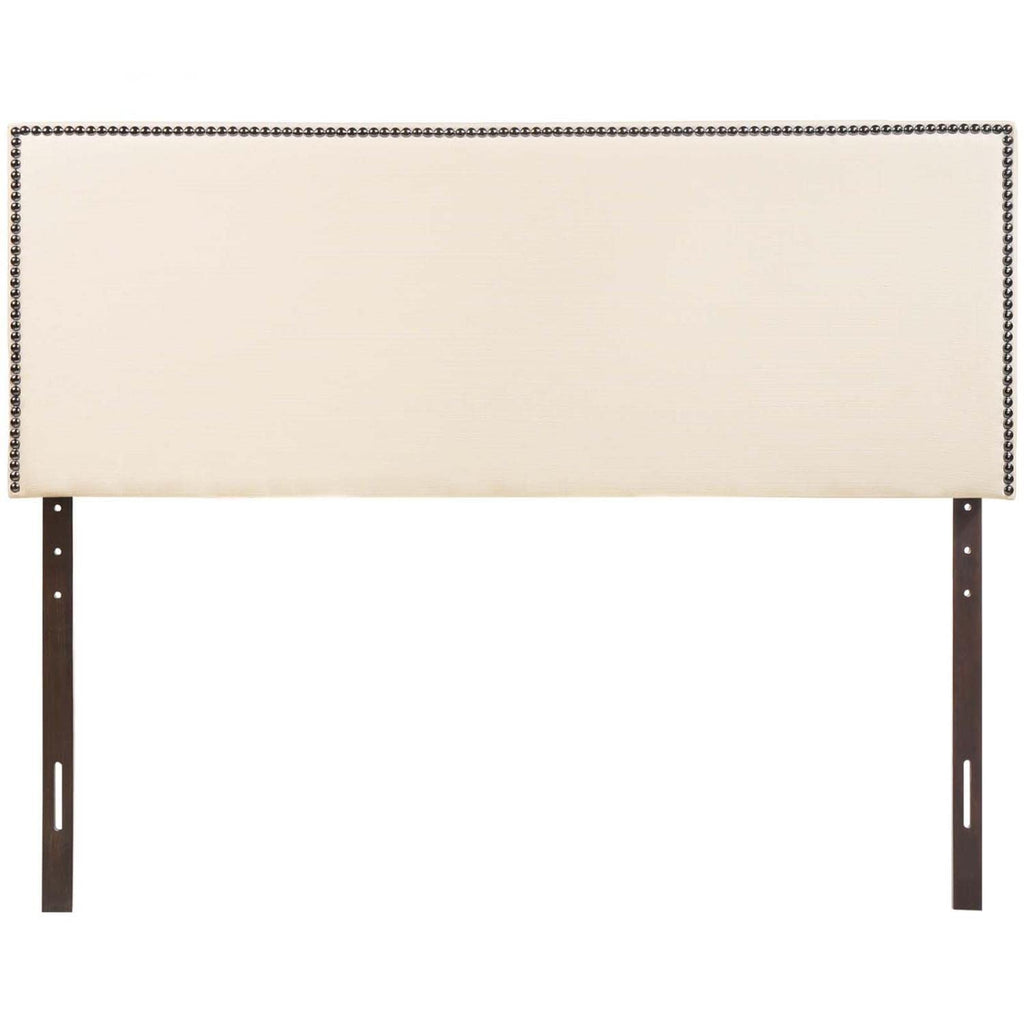 CasaFoyer  Region Linen Fabric Upholstered King Headboard | Spacious & Elegant | Particleboard & Solid Wood | Nailhead Trim | Contemporary Charm | Fits Most King Beds